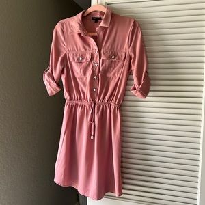 Dusty rose collared dress that can be dressy or casual!